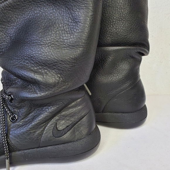 Nike W Roshe Two 2 Hi Flynit Black Black Sneaker Shoes Boots RARE - Picture 6 of 12